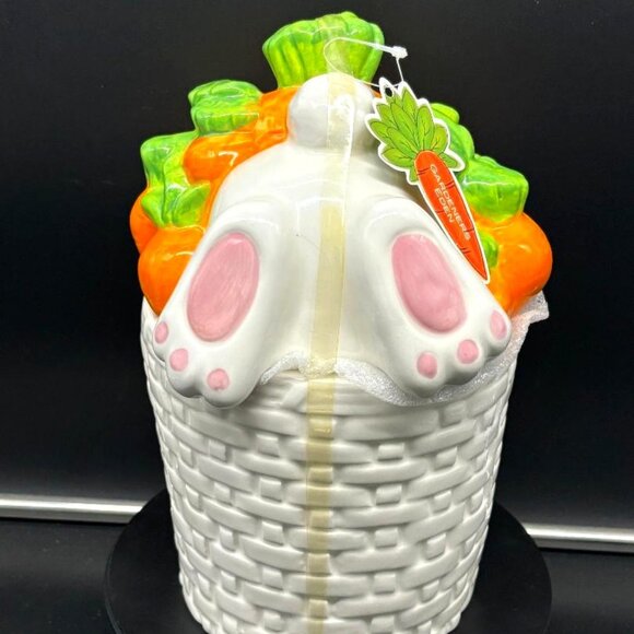 Brand New Potters Studio Bunny Butt in Carrot Patch Cookie Jar Treat Cannister E - Picture 6 of 10